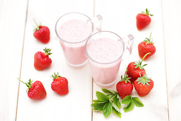 Image showing strawberry smoothie