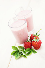 Image showing strawberry smoothie