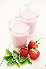 Image showing strawberry smoothie