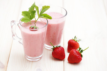 Image showing strawberry smoothie