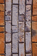 Image showing Background of red brick wall.