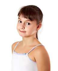 Image showing happy little girl on white background