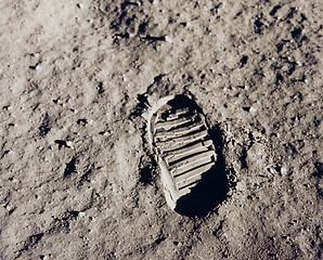 Image showing Bootprint on Moon