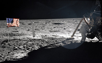 Image showing Armstrong on Moon