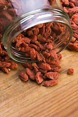 Image showing Red dried goji berries