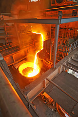 Image showing pouring molten steel