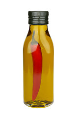 Image showing olive oil with red pepper