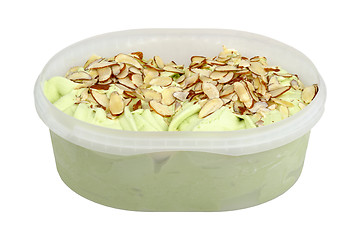 Image showing pistachio ice cream with almonds