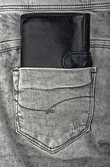 Image showing old wallet in old jeans