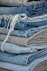 Image showing a pile of jeans