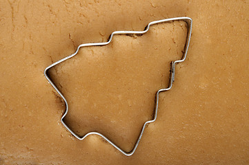 Image showing dough and cookie cutter