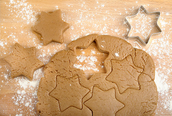 Image showing dough and cookie cutter