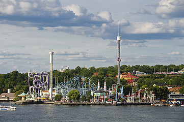 Image showing Amusement park (Gröna lund) in Stockholm, Sweden