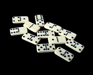 Image showing Domino isolated on a black background