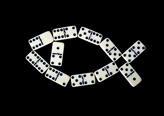 Image showing Domino isolated on a black background