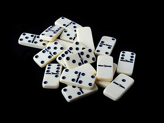 Image showing Domino isolated on a black background
