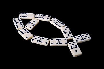 Image showing Domino isolated on a black background