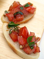 Image showing Two bruschetta pieces