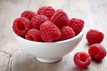 Image showing fresh raspberries