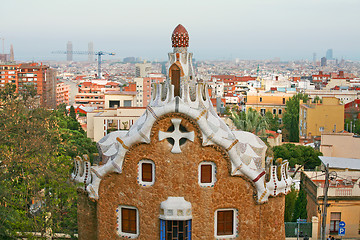 Image showing Park Guell in Barcelona, Spain. 