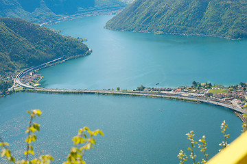 Image showing Lugano lake in Switzerland 