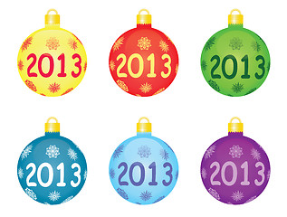 Image showing christmas tree balls 2013