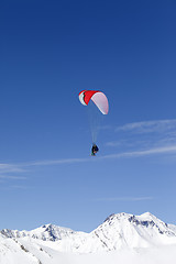 Image showing Speed Flying in Mountains