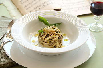 Image showing Spaghetti With Pesto