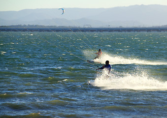 Image showing Two Kite Surfers