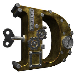 Image showing steampunk letter d