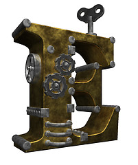 Image showing steampunk letter e