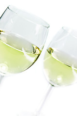 Image showing white wine glasses