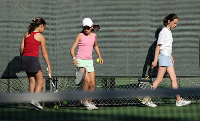 Image showing Tennis practice