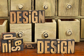 Image showing design concept in wood type