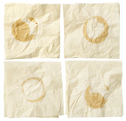 Image showing napkins with coffee stains