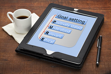 Image showing pure goal setting concept 