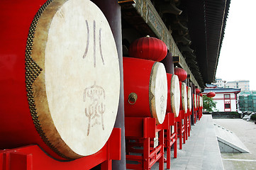 Image showing Chinese drums