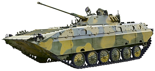 Image showing BMP 2 - Soviet fighting vehicle on white background