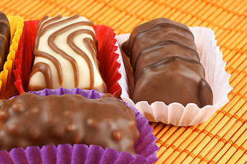 Image showing Mixed chocolate pralines