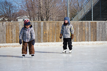 Image showing Children at the skating rink