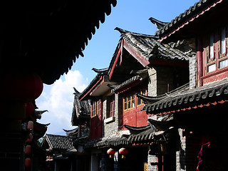 Image showing Traditional Chinese houses in LiJiang, Yunnan.