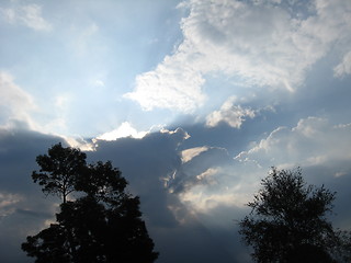 Image showing Evening landscape with clouds