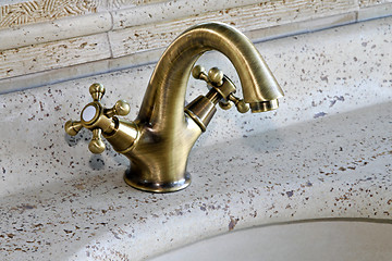 Image showing Brass faucet