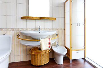 Image showing Rattan bathroom