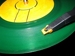 Image showing Green single record