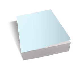 Image showing Blank book cover blue