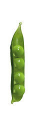 Image showing fresh green peas isolated on a white background