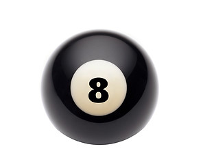 Image showing black billiard ball number eight