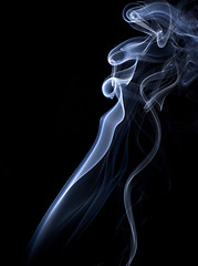 Image showing Creative smoke on black background