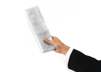 Image showing newspaper in the hand